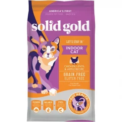 Solid Gold Let's Stay In Chicken, Lentil & Apple Recipe Adult Grain-Free Indoor Dry Cat Food