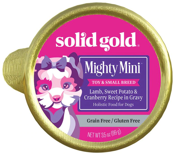 Solid Gold Mighty Mini Lamb, Sweet Potato & Cranberry Toy & Small Breed Recipe Grain-Free Dog Food Trays 1 Solid Gold Mighty Mini Lamb, Sweet Potato & Cranberry Toy & Small Breed Recipe Grain-Free Dog Food Trays