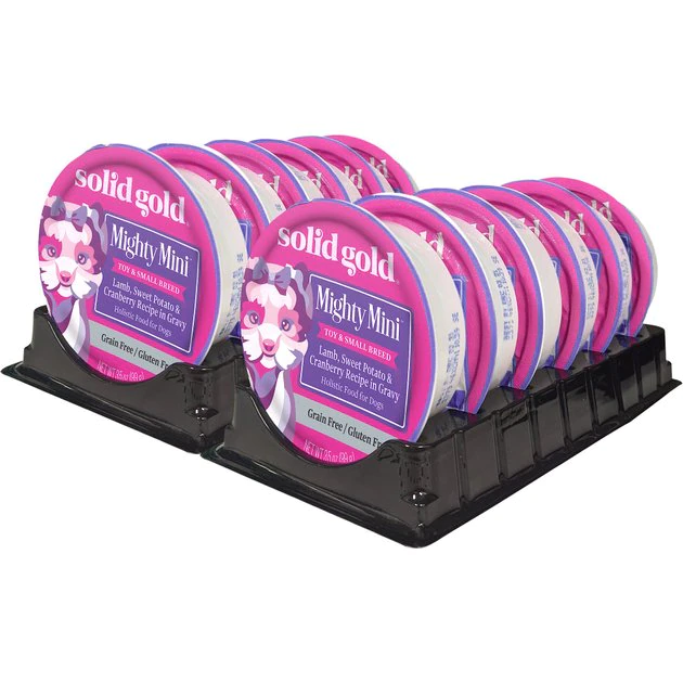 Solid Gold Mighty Mini Lamb, Sweet Potato & Cranberry Toy & Small Breed Recipe Grain-Free Dog Food Trays 2 Solid Gold Mighty Mini Lamb, Sweet Potato & Cranberry Toy & Small Breed Recipe Grain-Free Dog Food Trays - Image 2