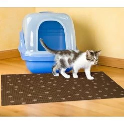 Drymate Cat Litter Mat, Brown Stripe -Pet Life Elegant shop 134957 PT5. SY630 V1502744739