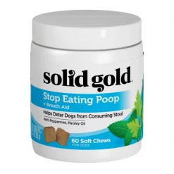 Solid Gold Supplements Stop Eating Poop + Breath Aid Soft Chews Grain-Free Dog Supplement