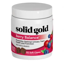 Solid Gold Supplements Berry Balance Urinary Tract Health Soft Chews Grain-Free Dog & Cat Supplement