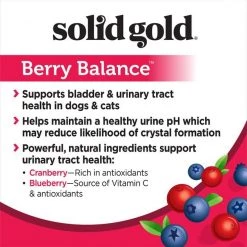 Solid Gold Supplements Berry Balance Urinary Tract Health Soft Chews Grain-Free Dog & Cat Supplement -Pet Life Elegant shop 139146 PT3. SY630 V1509400940
