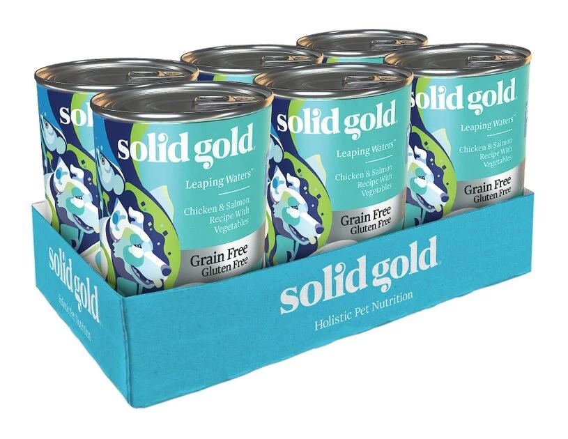 Solid Gold Leaping Waters Chicken & Salmon Recipe with Vegetable Recipe Grain-Free Small & Medium Breed Canned Dog Food 2 Solid Gold Leaping Waters Chicken & Salmon Recipe with Vegetable Recipe Grain-Free Small & Medium Breed Canned Dog Food - Image 2