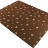 Drymate Brown Stripe Tan Paw Dog Crate Mat
