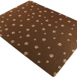 Drymate Brown Stripe Tan Paw Dog Crate Mat