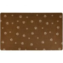 Drymate Brown Stripe Tan Paw Pet Bowl Place Mat