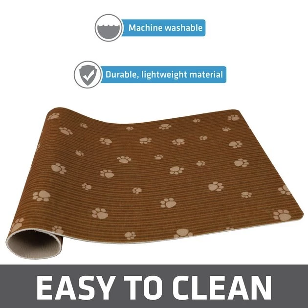 Drymate Brown Stripe Tan Paw Pet Bowl Place Mat 5 Drymate Brown Stripe Tan Paw Pet Bowl Place Mat - Image 5