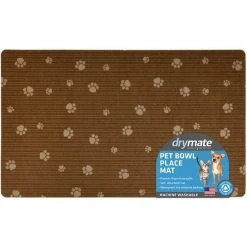 Drymate Brown Stripe Tan Paw Pet Bowl Place Mat 12 Drymate Brown Stripe Tan Paw Pet Bowl Place Mat -Pet Life Elegant shop 222005 PT5. SY630 V1651159590