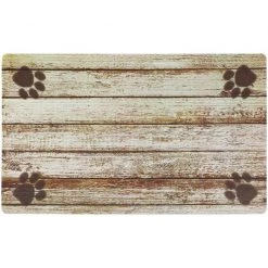 Drymate Distressed Wood Pet Bowl Dog & Cat Place Mat