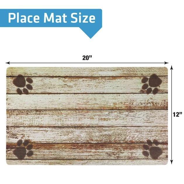 Drymate Distressed Wood Pet Bowl Dog & Cat Place Mat 2 Drymate Distressed Wood Pet Bowl Dog & Cat Place Mat - Image 2