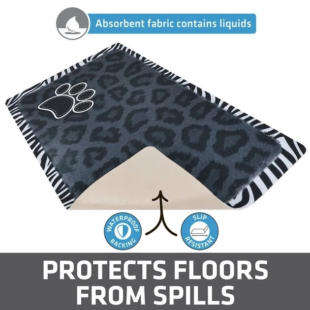 Drymate Leopard & Zebra Border Pet Bowl Dog & Cat Place Mat 4 Drymate Leopard & Zebra Border Pet Bowl Dog & Cat Place Mat - Image 4