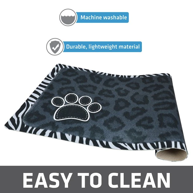 Drymate Leopard & Zebra Border Pet Bowl Dog & Cat Place Mat 5 Drymate Leopard & Zebra Border Pet Bowl Dog & Cat Place Mat - Image 5