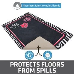 Drymate 3 Paws & Zebra Border Pet Bowl Dog & Cat Place Mat -Pet Life Elegant shop 222026 PT3. SY630 V1651102588