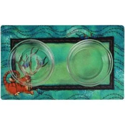 Drymate Tree Kitty Tan Swirl Cat Bowl Place Mat -Pet Life Elegant shop 222034 PT2. SY630 V1650985889
