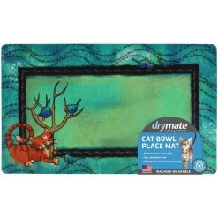 Drymate Tree Kitty Tan Swirl Cat Bowl Place Mat -Pet Life Elegant shop 222034 PT5. SY630 V1657656279