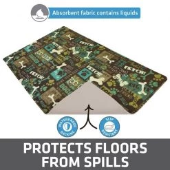 Drymate Green Best Friend Dog Bowl Place Mat -Pet Life Elegant shop 222038 PT3. SY630 V1651169573