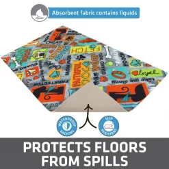 Drymate Cool Dog Dog Bowl Place Mat, Grey, Small -Pet Life Elegant shop 222043 PT3. SY630 V1651099282