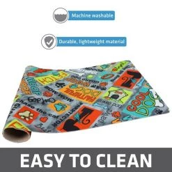 Drymate Cool Dog Dog Bowl Place Mat, Grey, Small -Pet Life Elegant shop 222043 PT4. SY630 V1651167996