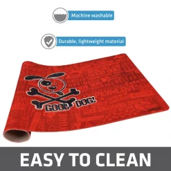Drymate Red Good Dog Cross Bones Dog Bowl Place Mat -Pet Life Elegant shop 222046 PT4. SY630 V1651104682