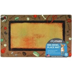 Drymate Bow Wow Border Dog Bowl Place Mat -Pet Life Elegant shop 222049 PT5. SY630 V1650986787