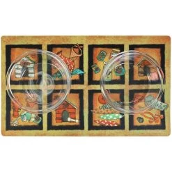 Drymate Bow Wow Squares Dog Bowl Place Mat -Pet Life Elegant shop 222052 PT2. SY630 V1657656279