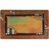 Drymate Rust Border White Dog House Dog Bowl Place Mat
