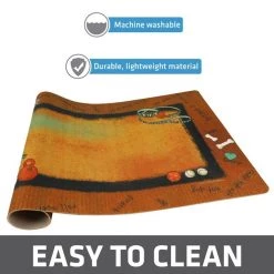 Drymate Rust Border White Dog House Dog Bowl Place Mat -Pet Life Elegant shop 222055 PT4. SY630 V1651153614