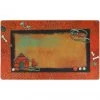 Drymate Red Border Red Dog House Dog Bowl Place Mat