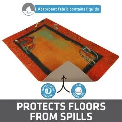 Drymate Red Border Red Dog House Dog Bowl Place Mat -Pet Life Elegant shop 222058 PT3. SY630 V1651242413