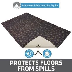 Drymate Paw Path Tan Dog Placemat, Large -Pet Life Elegant shop 222065 PT3. SY630 V1651204601