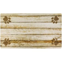 Drymate Distressed Wood Dog Placemat, Large