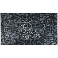 Drymate Black Good Dog Cross Bones Dog Placemat, Large