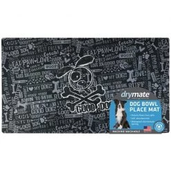 Drymate Black Good Dog Cross Bones Dog Placemat, Large -Pet Life Elegant shop 222072 PT5. SY630 V1650513683