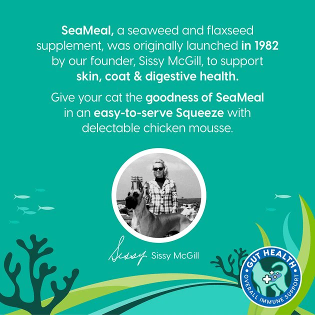 Solid Gold SeaMeal Squeeze with Chicken In Gravy Mousse Lickable Cat Treat, 4 count 7 Solid Gold SeaMeal Squeeze with Chicken In Gravy Mousse Lickable Cat Treat, 4 count - Image 7