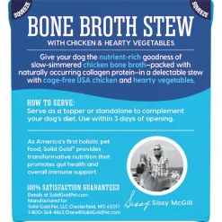 Solid Gold Bone Broth Stew with Chicken & Hearty Vegetables Grain-Free Dog Food Topper, 11-oz box -Pet Life Elegant shop 222453 PT3. SY630 V1582737205