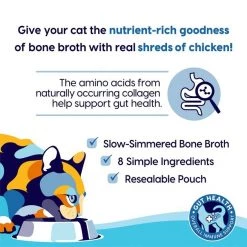 Solid Gold Bone Broth Chicken Shreds Grain-Free Wet Cat Food Topper, 3-oz, case of 12 -Pet Life Elegant shop 222461 PT4. SY630 V1594329358