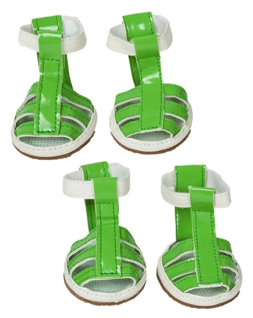 Pet Life Buckle-Supportive PVC Waterproof Dog Sandals, 4 count 1 Pet Life Buckle-Supportive PVC Waterproof Dog Sandals, 4 count