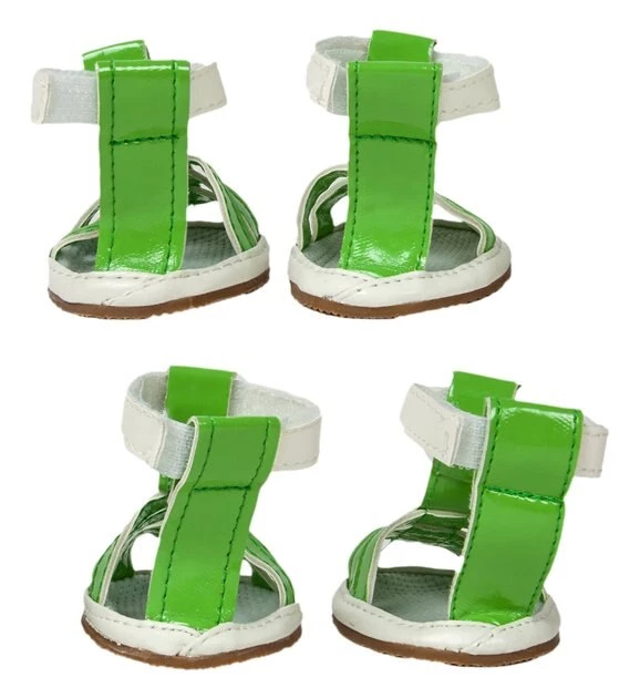 Pet Life Buckle-Supportive PVC Waterproof Dog Sandals, 4 count 4 Pet Life Buckle-Supportive PVC Waterproof Dog Sandals, 4 count - Image 4