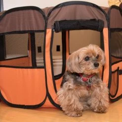 Pet Life All-Terrain Wire-Framed Collapsible Travel Dog Playpen -Pet Life Elegant shop 245363 PT4. SY630 V1596670293