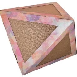 Pet Life TrIangular Puzzle Cat Scratcher Toy & House
