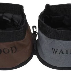 Pet Life Double Food & Water Travel Dog & Cat Bowl -Pet Life Elegant shop 245492 PT2. SY630 V1596644767