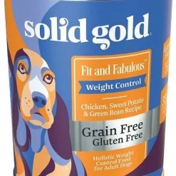 Solid Gold Fit & Fabulous Weight Control Grain-Free Chicken, Sweet Potato & Green Bean Dry Dog Food, 24-lb bag + Solid Gold Fit & Fabulous Chicken, Sweet Potato & Green Bean Weight Control Recipe Grain-Free Canned Dog Food, 13.2-oz, case of 6 -Pet Life Elegant shop 298512 PT4. SY630 V1621301849