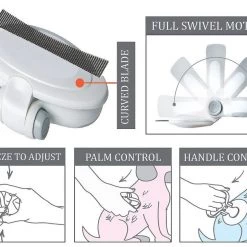 Pet Life Gyrater Travel Swivel Curved Dog & Cat Grooming Pin Comb -Pet Life Elegant shop 320069 PT5. SY630 V1633640792