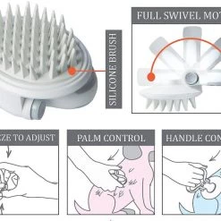 Pet Life Gyrater Swivel Travel Silicone Massage Grooming Dog & Cat Brush -Pet Life Elegant shop 320071 PT5. SY630 V1633645892