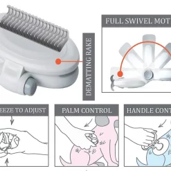 Pet Life Gyrater Swivel Travel Grooming Dematting Dog & Cat Comb -Pet Life Elegant shop 320079 PT5. SY630 V1633645911