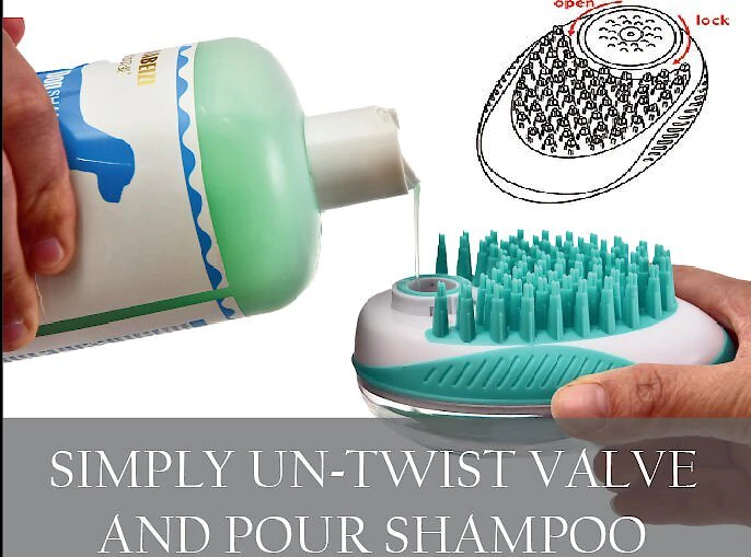 Pet Life Swasher Shampoo Dispensing Massage & Bathing Dog & Cat Brush 4 Pet Life Swasher Shampoo Dispensing Massage & Bathing Dog & Cat Brush - Image 4