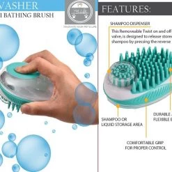 Pet Life Swasher Shampoo Dispensing Massage & Bathing Dog & Cat Brush 14 Pet Life Swasher Shampoo Dispensing Massage & Bathing Dog & Cat Brush -Pet Life Elegant shop 320087 PT5. SY630 V1633644702