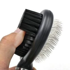Pet Life Flex Series 2-in-1 Dual-Sided Slicker & Bristle Grooming Dog & Cat Brush -Pet Life Elegant shop 320108 PT4. SY630 V1633641072