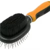 Pet Life Flex Series 2-in-1 Dual-Sided Pin & Bristle Grooming Dog & Cat Brush